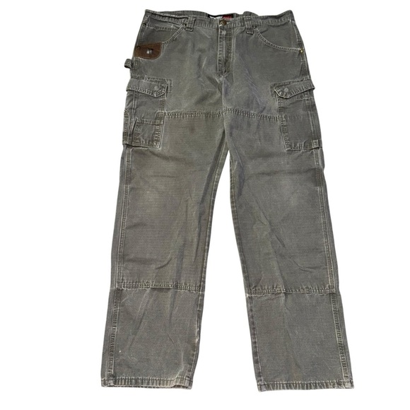 Wrangler Mens Riggs Workwear 38x34 Olive Cargo Pants - Picture 2 of 7